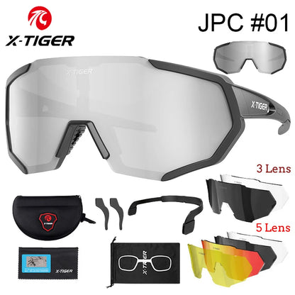 X-TIGER Polarized Cycling Glasses — Photochromic MTB & Road Bike Sunglasses for Sports