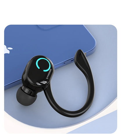 Wireless Bluetooth Earphones – HiFi Bass Ear-Hook Earbuds with HD Mic, Noise Cancelling, Waterproof Sports Gaming Headset