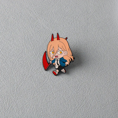 2PCS Anime Character Enamel Pins - Cute Metal Lapel Brooches for Clothing, Backpacks and Cosplay Gifts