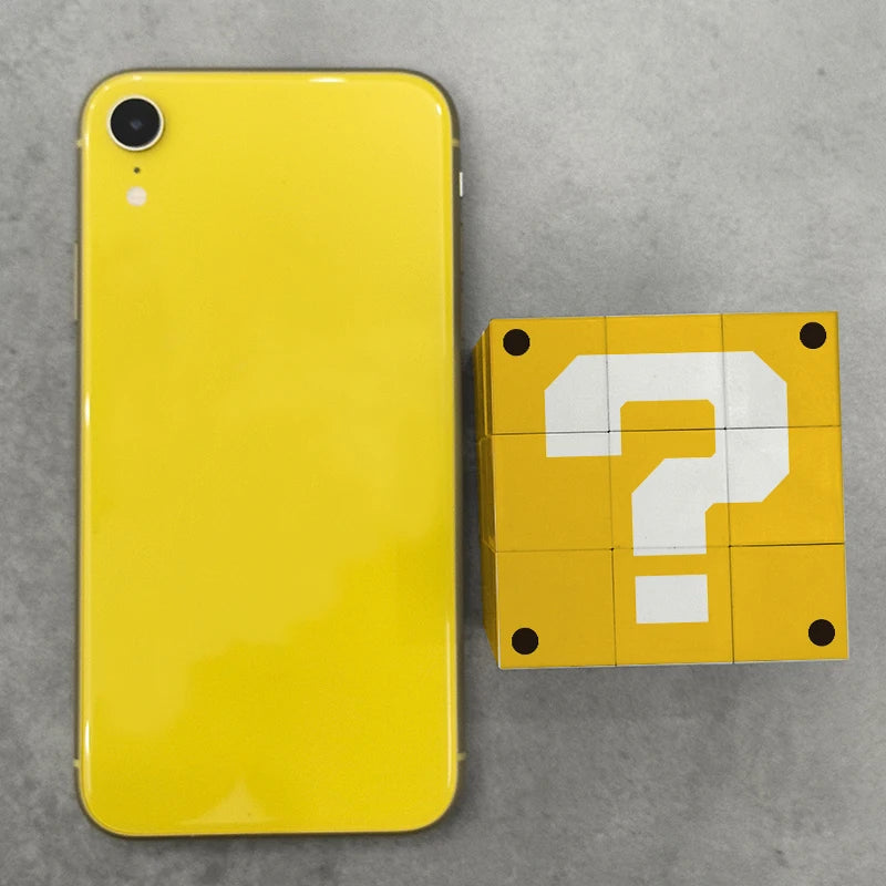 ZIINA STAR 3x3 Question Mark Speed Cube – Yellow Puzzle Cube for Adults and Birthday Gifts