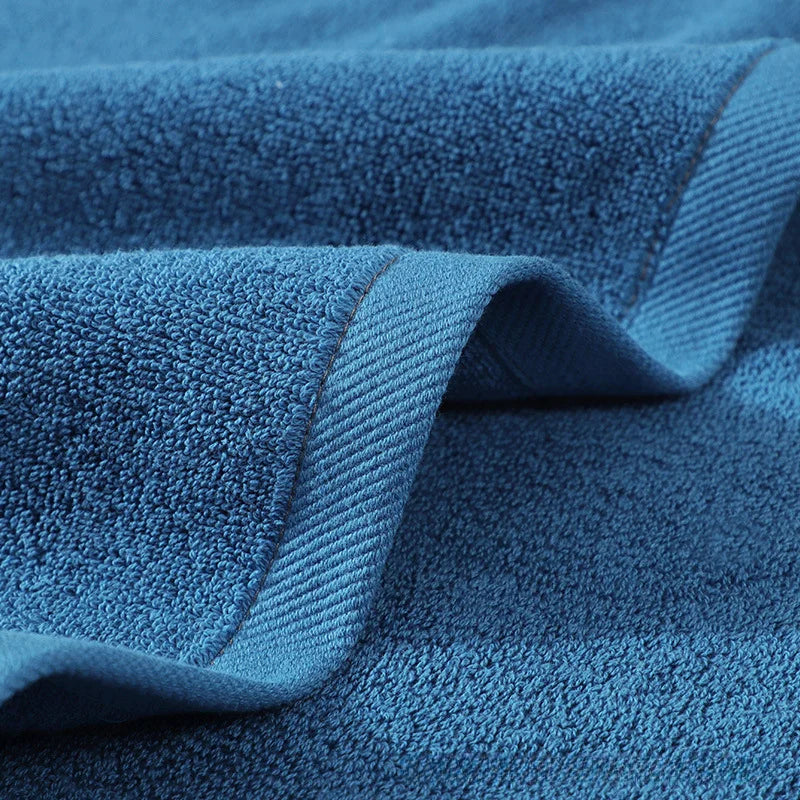 1/5/10PCS Cotton Towels Set – Hand Face Bath Towels 35x75cm & 70x140cm Soft Absorbent Sports Gift Towels Blue White