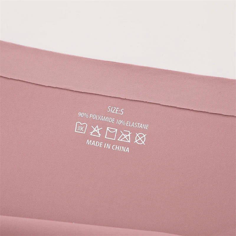 3PCS Seamless Maillard Ultra-Thin Brazilian Panties for Women – Ice Silk Low Waist G-String, Sexy Solid Underwear