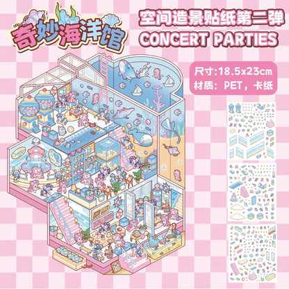 DIY Plus Size 3D Treasure Box World Landscape Stickers - Pocket Cabin Scene | Creative Gift for Kids
