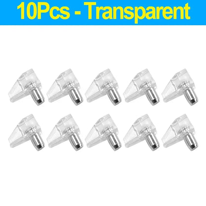 10/50PCS Plastic Shelf Support Pegs – Cabinet, Wardrobe & Glass Shelf Holder Pins for Furniture Brackets