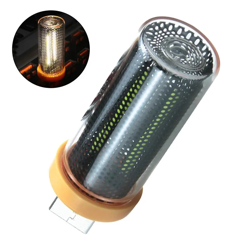 Retro USB LED Filament Night Light - Warm Yellow Flame Ambient Bulb for Car, Bedroom & Home Decor