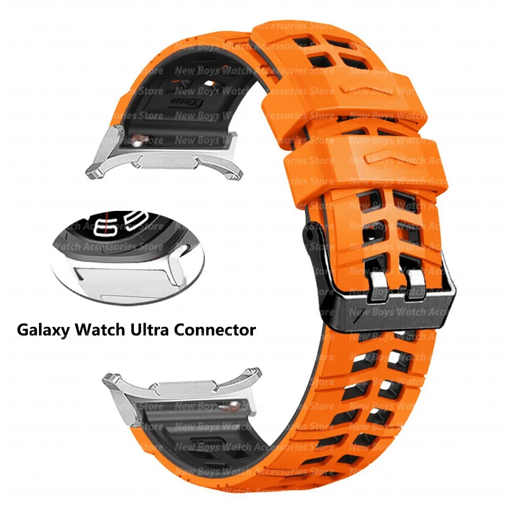 Silicone Sport Band for Samsung Galaxy Watch Ultra 47mm — No-Gap Quick Fit Curved Strap (2025 Ultra Model)