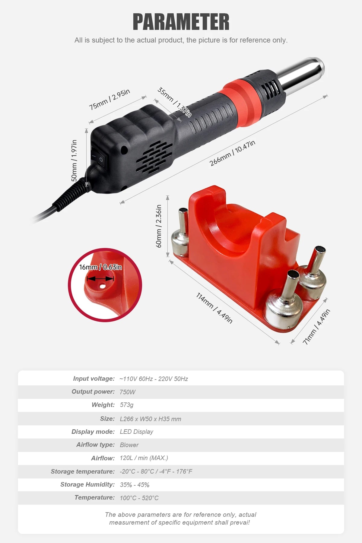 JCD Micro Hot Air Gun 8208 – 750W Soldering & Welding Rework Station, LCD Display All-in-One Heat Gun for BGA & IC Soldering
