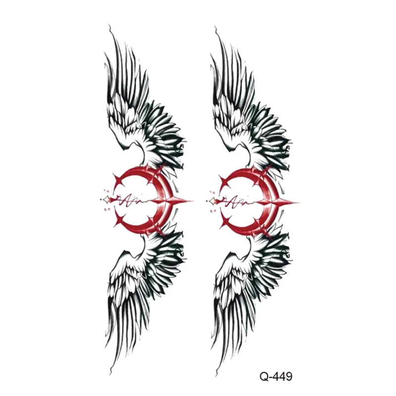 Waterproof Temporary Tattoo Stickers - Mini Black Rose, Butterfly, Arrow, Flower, Wings, Maori, and Snake Designs for Wrist and Neck