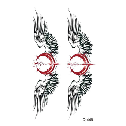 Waterproof Temporary Tattoo Stickers - Mini Black Rose, Butterfly, Arrow, Flower, Wings, Maori, and Snake Designs for Wrist and Neck
