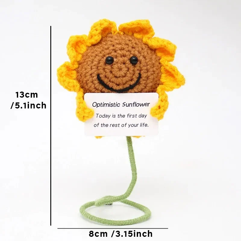 Positive Energy Crochet Doll — Handmade Knitted Plush Potato, Plant, Avocado, Bee & Animal Pocket Hug Emotional Support Gift