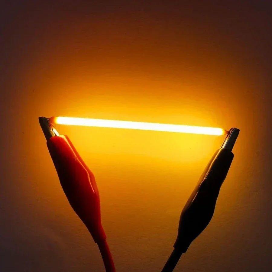 3V 38mm LED Filament COB Bulb - Multicolor Edison Lamp Diodes for Holiday Lighting, 5–100PCS/Box