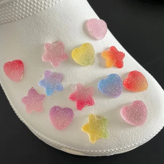 Candy Love Shoe Charms - Fashion Hole Shoe Decorations Accessories Set for Kids Party & Holiday Gifts