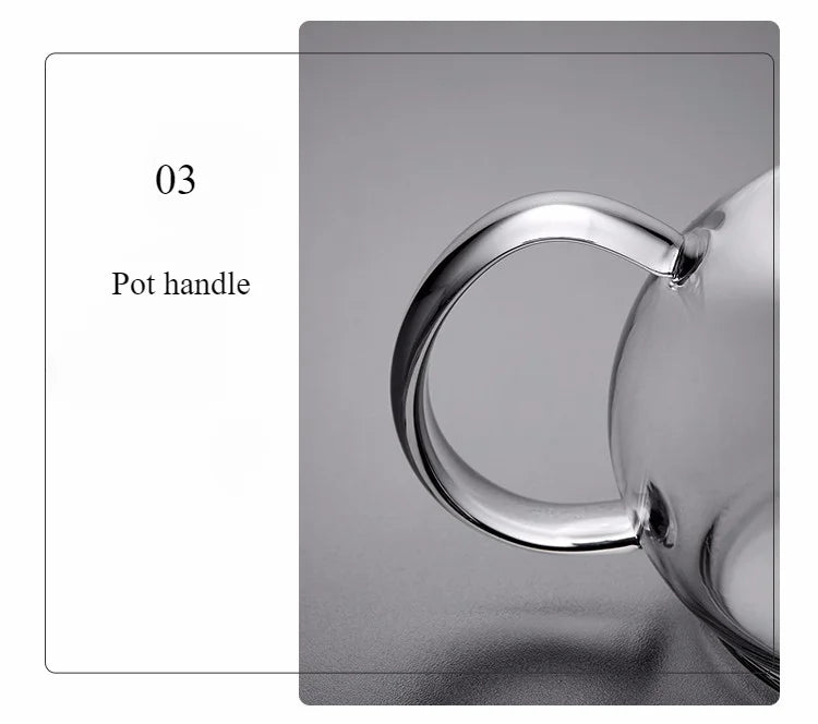 400ml/1000ml Heat-Resistant Glass Teapot – Kung Fu Teaware Set with Tea Strainer for Puer, Oolong, Barley