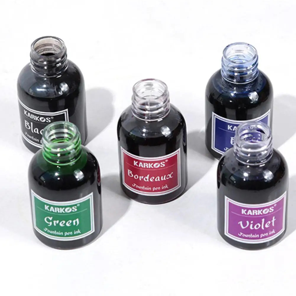 Pure Colorful Fountain Pen Ink — High-Quality 20/30/70ml Refill for Calligraphy, Writing & School Stationery