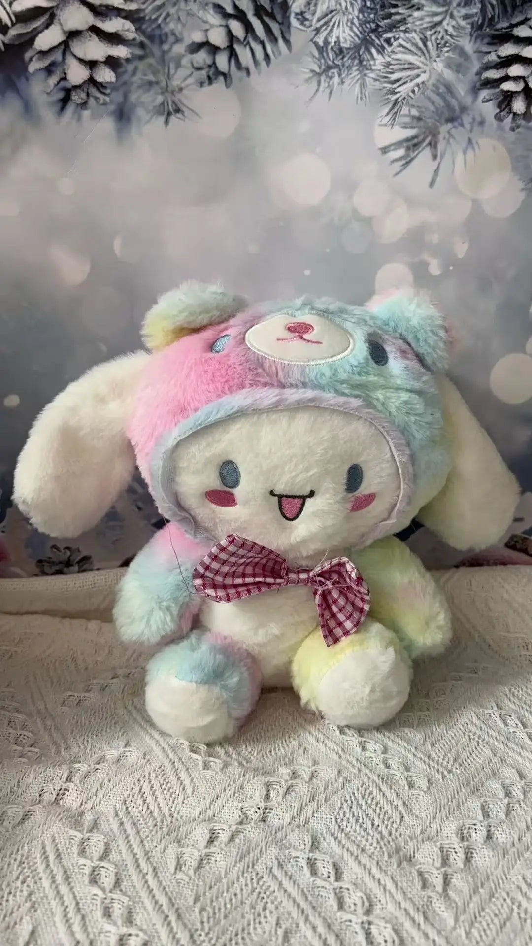 Sanrio Strawberry Kuromi Plush Pillow – Soft Stuffed Animal Toy & Doll Gift for Girls (Strawberry Melody)