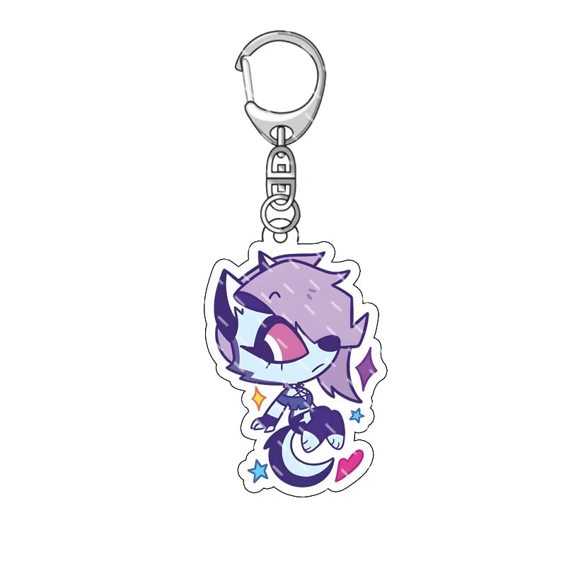 Hazbin Hotel Anime Keychain – Alastor Acrylic Figure Backpack Pendant for Fans & Gifts