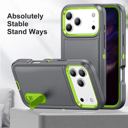 Heavy Duty Armor Phone Case for iPhone – Shockproof Stand Cover with Kickstand for iPhone 11 to 17 Series