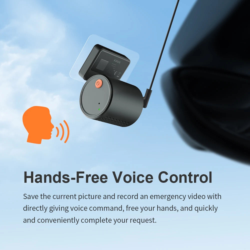 2K Mini Dash Cam - WiFi Car DVR with Night Vision, Voice Control & Emergency Recording