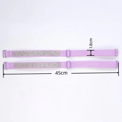 Invisible Rhinestone Bra Straps - Non-Slip Adjustable Shiny Replacement Lingerie Accessories for Women