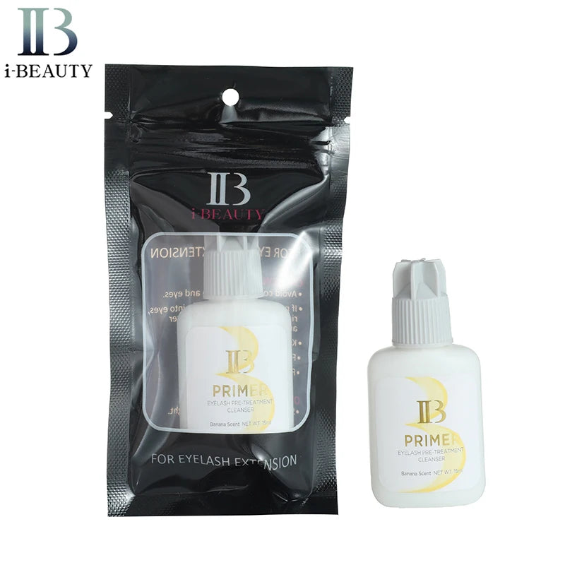 I Beauty Eyelash Extension Glue Primer — Banana Scent Clear Primer 15ml for Professional Use