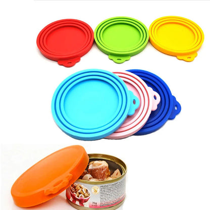 Reusable Silicone Food Can Lid – Sealed Storage Top Cap for Puppy, Dog & Cat Feeders
