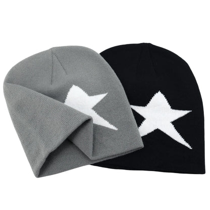 Y2K Letter Knitted Beanie Cap – Unisex Winter Autumn Warm Ski Skullcap, Hip Hop Streetwear Ear Cover Hat for Men & Women