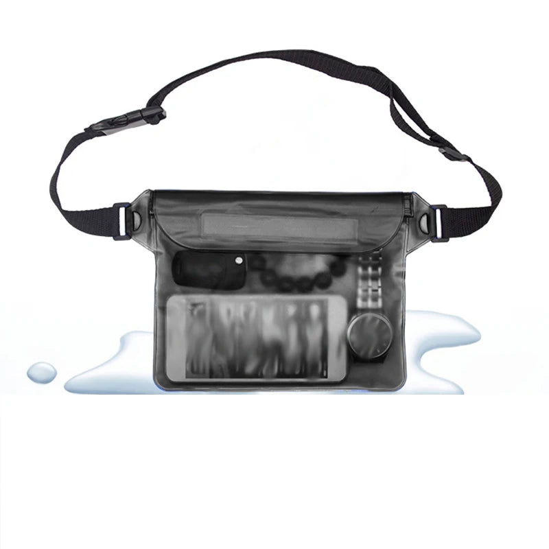 Waterproof Swimming Waist Bag - Sealed Dry Phone Case for Diving, Skiing, Boating, Beach & Water Sports