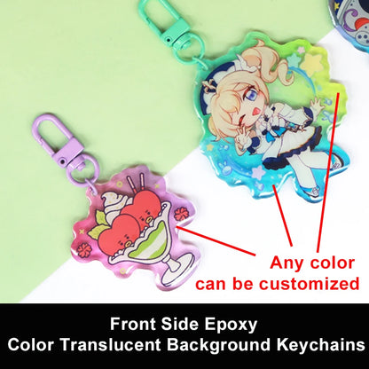 Custom Acrylic Keychain - Personalized Cartoon, Anime & Photo Hologram Clear Key Ring Gift