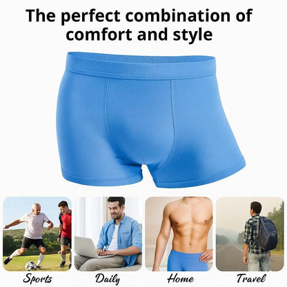 5-Pack Bamboo Men’s Boxers Underwear Plus Size XL–6XL, Breathable Gym Shorts Style Soft Black Underpants Gift Set