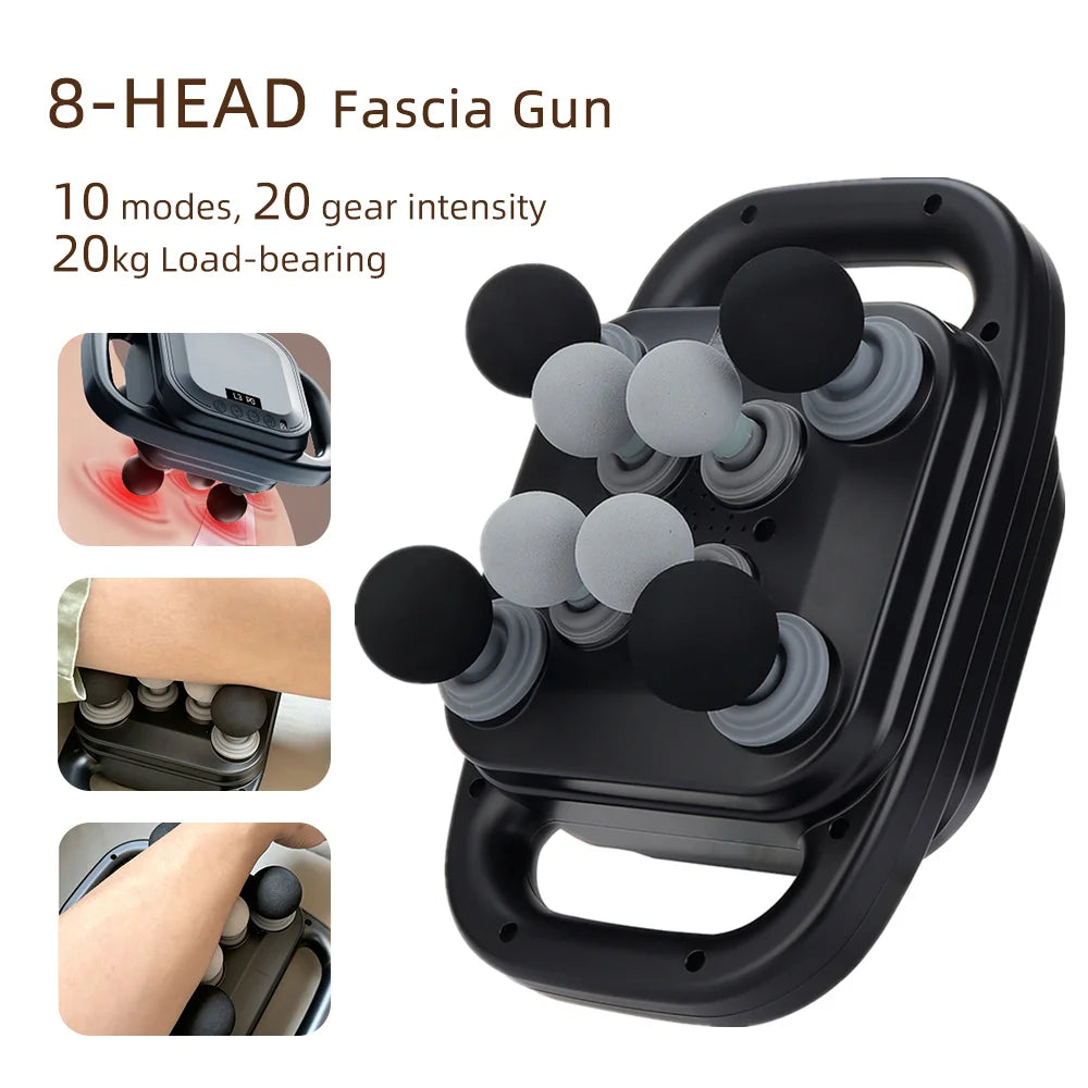 16-Head Fascia Massage Gun – High-Frequency Vibration Body Massager for Back, Waist, Neck, and Shoulders, Muscle Relief