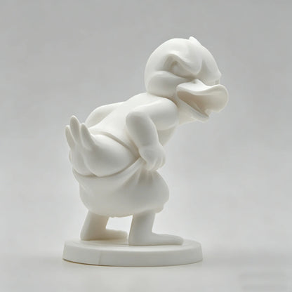 3D Printed Irritable Duck Figurine - Cute Fantasy Bookshelf Indoor & Outdoor Decor