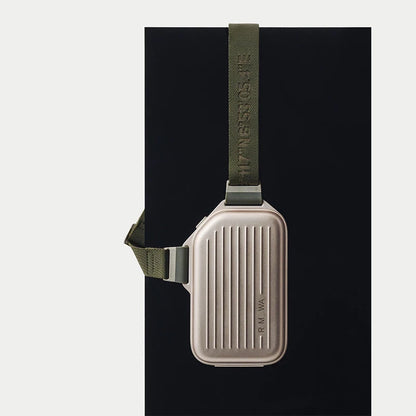 2025 RMWA Light Luxury Single-Shoulder Crossbody Bag — Vertical Aluminum-Magnesium Alloy Travel Bag, Silver Stylish Luggage