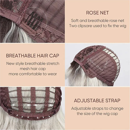 HAIRJOY Women’s 70cm Long Blue and Pink Mixed Wavy Braided Ponytails Synthetic Party Cosplay Wig - 30 Colors Available
