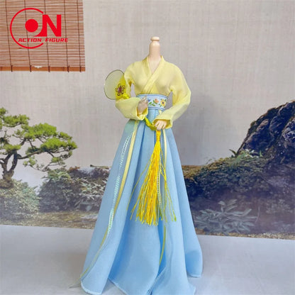 1/6 Female Doll Hanfu Outfit – Ancient Traditional Dress for 12-Inch Action Figures, Cosplay Model Toy