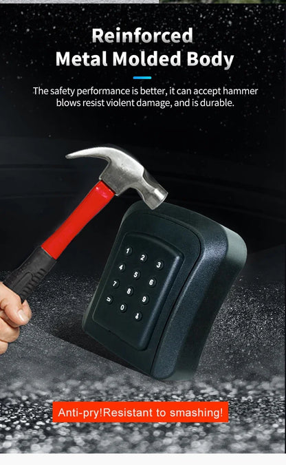 Tuya/TTlock Smart Password Key Box – Outdoor IP65 Waterproof Anti-Theft Wall Mount Security Safe in ABS/Metal