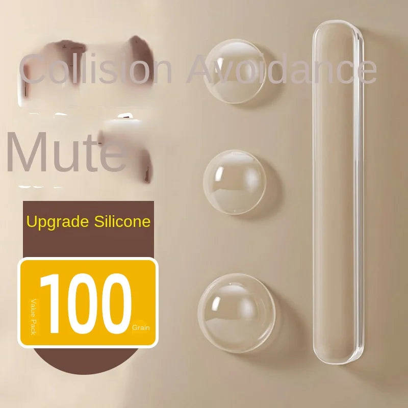 Silicone Door Handle Anti-Collision Pads - Refrigerator Door Stopper, Wall Protector & Noise-Reducing Buffer Stickers (3329/3441)