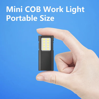 Portable COB LED Flashlight – USB Rechargeable Work Light with Pen Clip, Super Bright for Camping & Car Repair