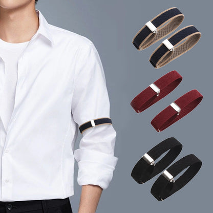 Elastic Adjustable Shirt Sleeve Garter for Men | Business Arm Band Sleeve Bracelet | Anti-Slip Cuff Holder Armband
