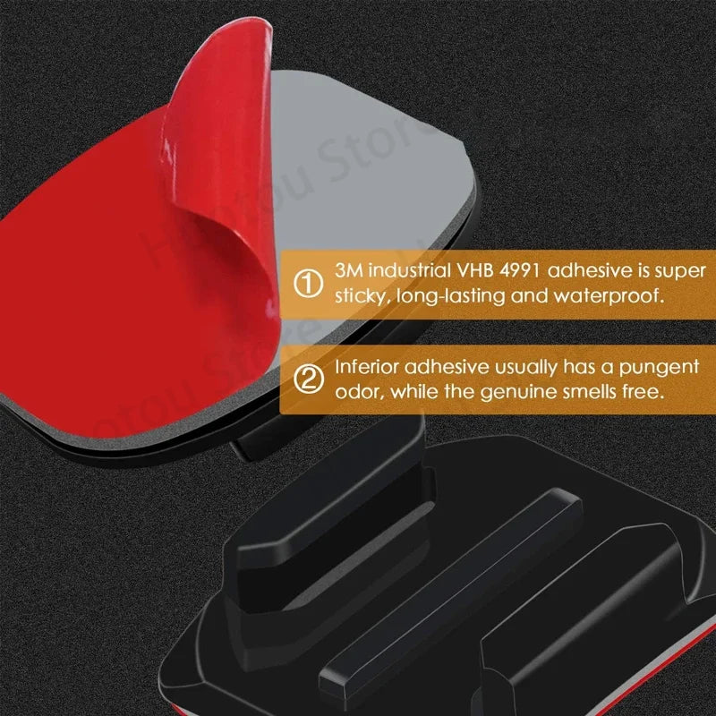 GoPro Helmet Adhesive Mount Kit – Flat & Curved 3M Sticky Mounts for GoPro Hero 5–12, Insta360 X3 & DJI Action Cameras