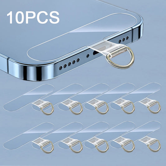10Pcs Universal TPU Mobile Phone Anti-Lost Lanyard Set: Nylon Detachable Hanging Cord Strap with Patch Tether Pad