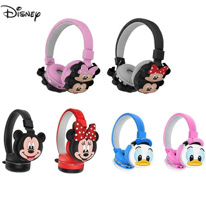 Disney Cartoon Earphones – Foldable HIFI Sound Mickey & Minnie Headphones with Microphone