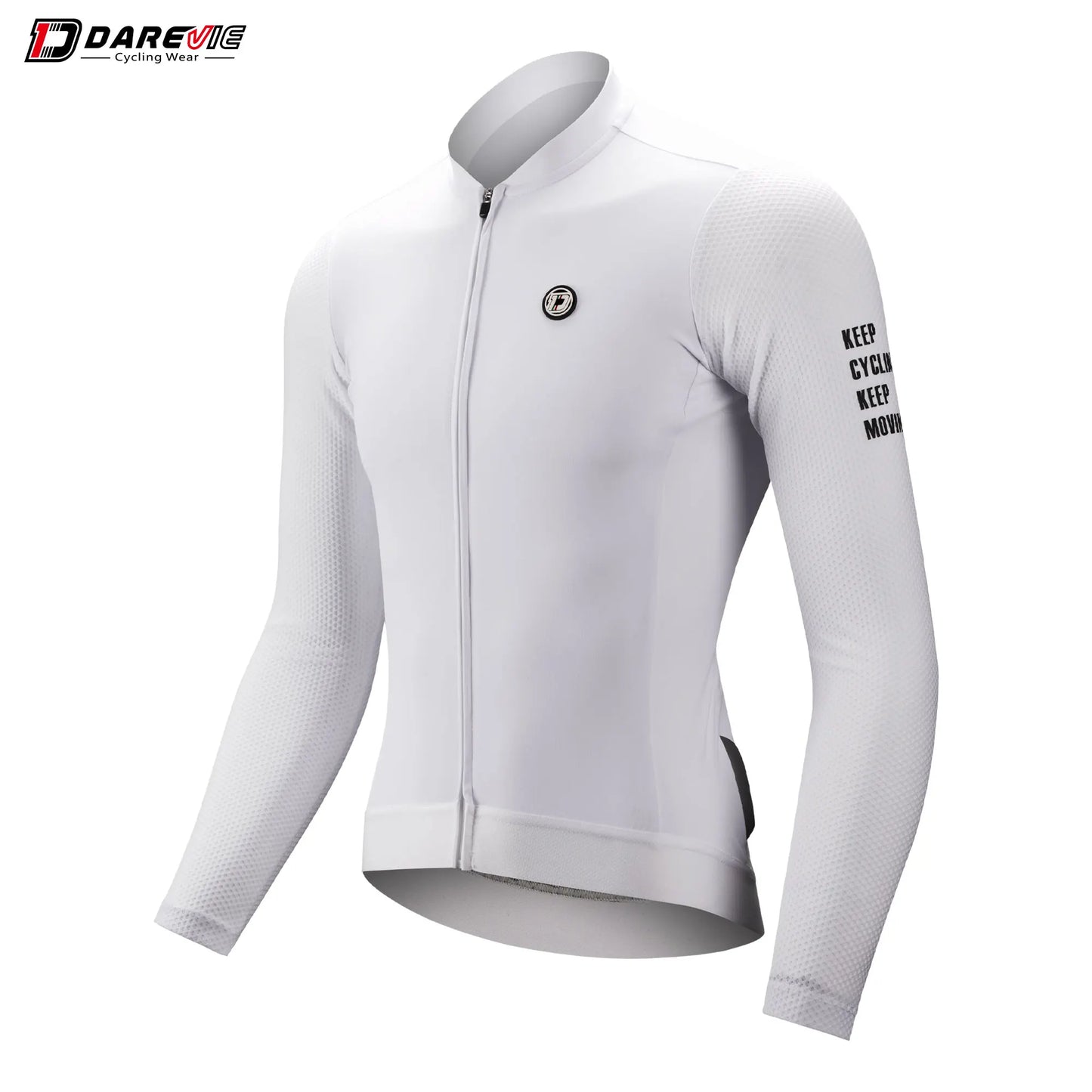 DAREVIE SPF 50+ Long Sleeve Cycling Jersey – Breathable Training Fit, Unisex Lightweight Cycling Maillot for Men & Women Small Size
