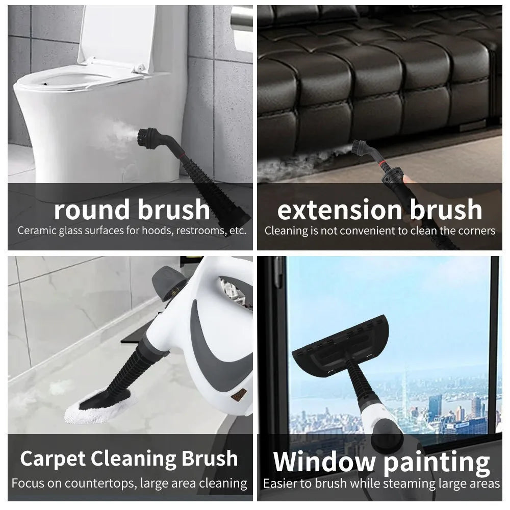 Handheld Pressurized Steam Cleaner – Portable Multi-Surface High-Pressure Home Cleaning Steamer