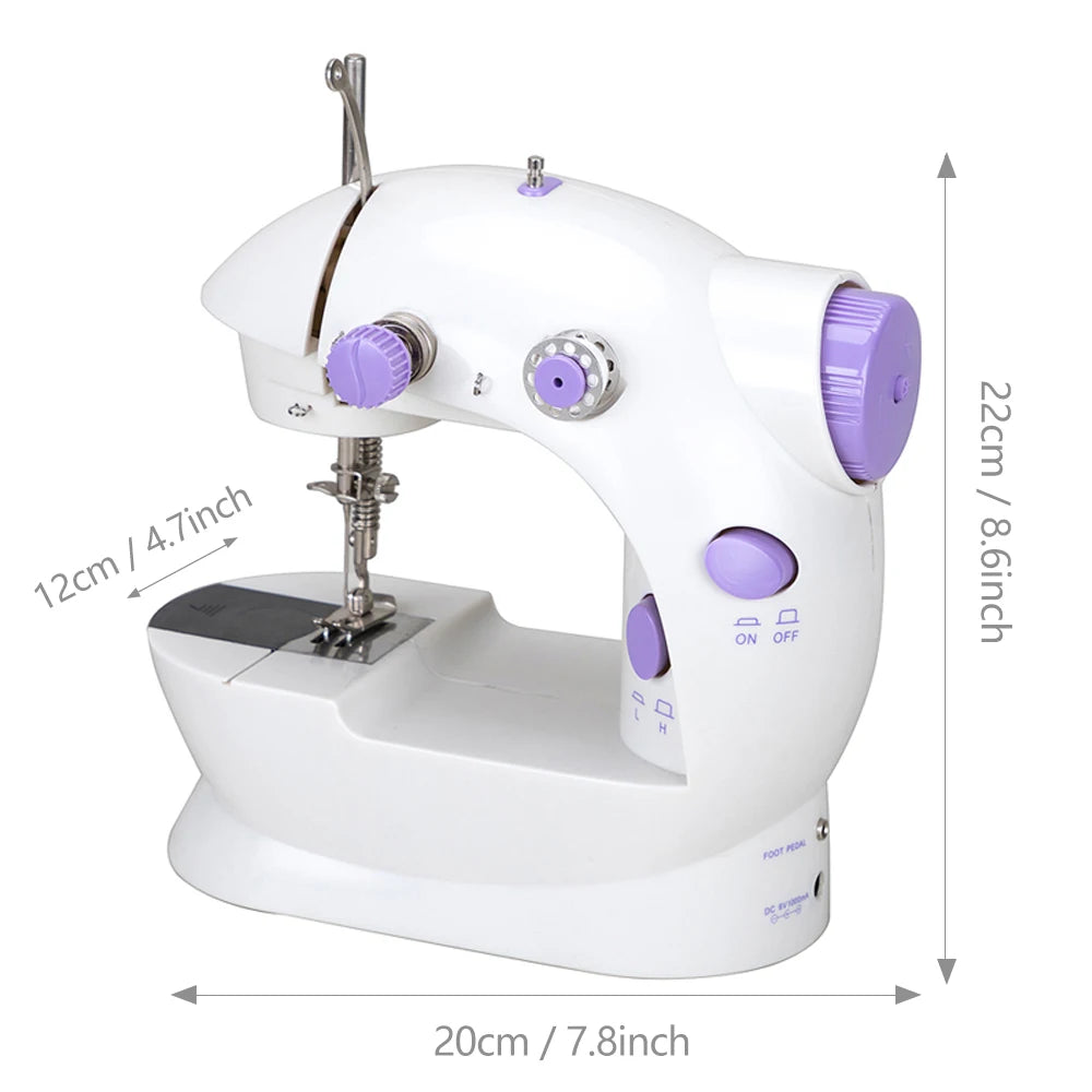 Portable Electric Household Sewing Machine | Beginner-friendly with Light and Speed Control - DIY Home Sewing Accessories