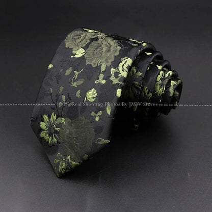 Men’s Wedding Floral Necktie - Wave Fireworks Meteor Flower Design Tie for Groom, Business & Formal Accessories Gift