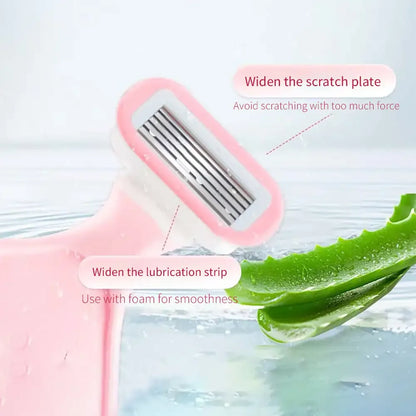 Women’s Safety Razor – Stainless Steel Manual Shaver for Body, Bikini, Underarm & Thigh Hair