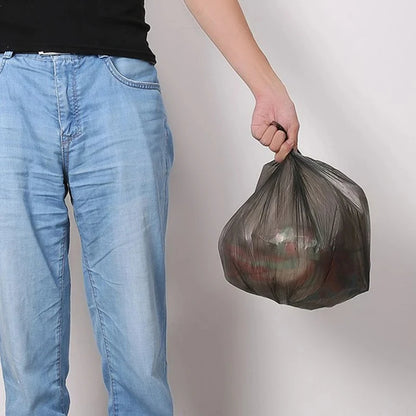 100pcs Black Household Rubbish Bags for Bathroom, Kitchen, and Trash Can - Disposable Plastic Garbage Bags