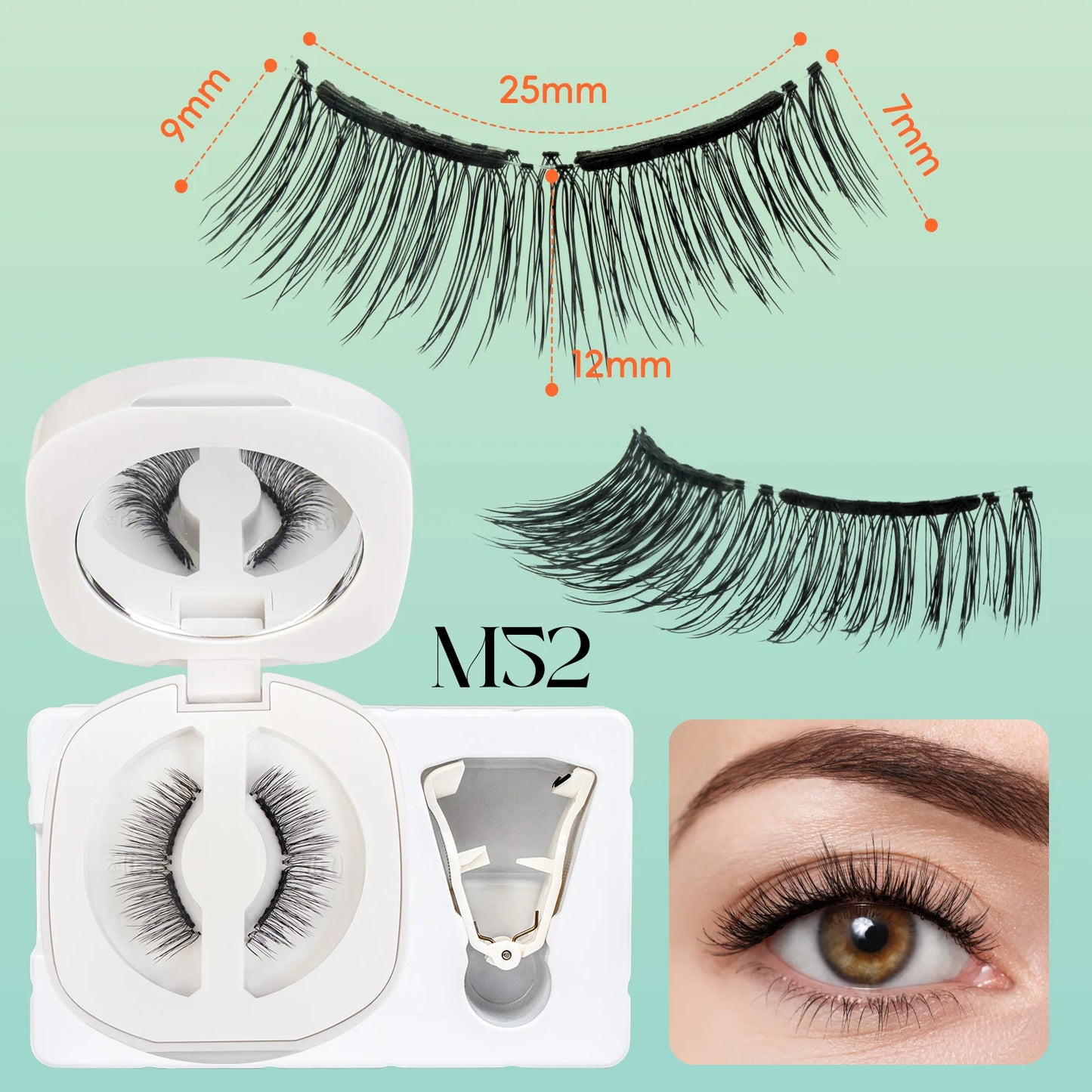 VYRILA Soft Magnetic Eyelashes Reusable No Glue 3D Natural Look Magnetic Lashes Kit Easy Apply Eye Makeup