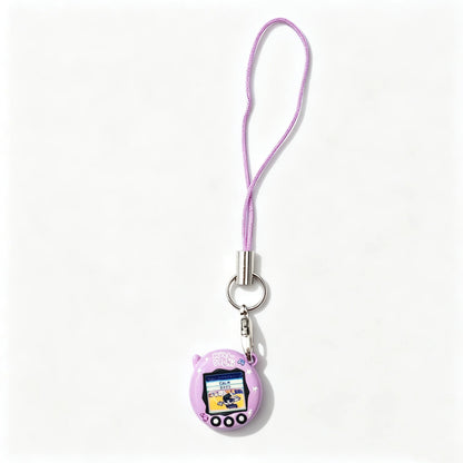 Tamagotchi Cartoon Metal Pendant Keychain - Cute Mini Anime Charm for Bags, Backpacks and DIY Jewelry Gifts