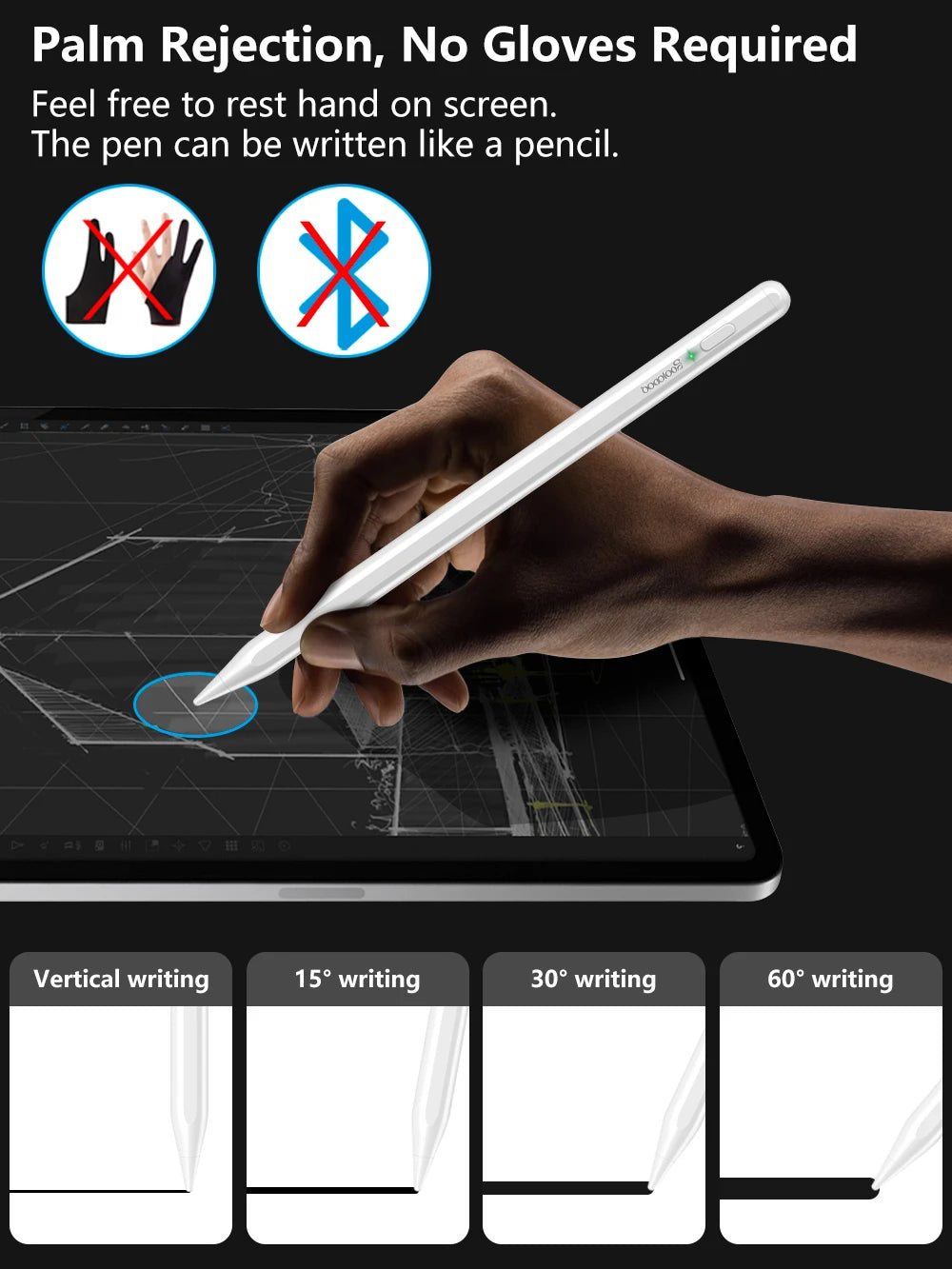 iPad Pencil Stylus for Apple Pencil 1 & 2 - Compatible with iPad Pro 2024, Air 4/5, Mini 5, Pro 11/12.9 (2018-2022), Touch Pen